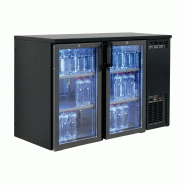 Arrière-Bar Réfrigéré 2 Portes Vitrées Battantes - 275 L - TEFCOLD - noir 5708181754921