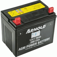 Batterie agm 12v 16ah pour tracteur tondeuse