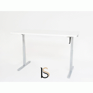 Bureau réglable en hauteur manuellement - MDD - Blanc 9010, 140, Blanc_1