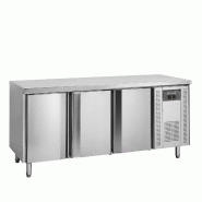 Comptoir pour saladette réfrigéré CK7310X1 3 portes GN1/1 Inox TEFCOLD