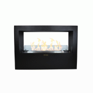 Divina Fire Cheminée au bioéthanol sur pied pour intérieur extérieur Giotto S Noir 100x30x70 - noir 8055829980929