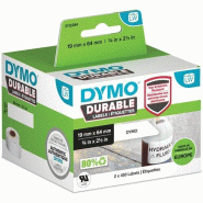 DYMO LW 2112284 Étiquettes Autoadhésives Noir sur Blanc 19 mm (L) x 64 mm (l) 900 étiquettes - blanc 2112284