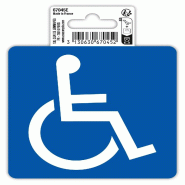 Exacompta - Réf. 67045E - 1 Panneau PVC adhésif antidérapant Accès handicapés - 10x10 cm - Bleu - bleu 67045E