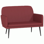 Helloshop26 - Banc banquette rouge bordeau x 107 x 80 x 81 cm synthétique 02_0010571 - rouge métal 3000582124634