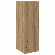 Helloshop26 - Meuble TV mural moderne rangement pratique 30,5 x 30 x 90 cm en bois d'ingénierie chêne artisanal 02_0050876 - Bois massif 3000236617253