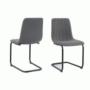 Möbilia Chaise luge, lot de 2 | revêtement tissu texturé | Structure métallique | L 43 x P 53 x H 87 cm | Anthracite – noir - multicolore multi- Möbilia Chaise luge, lot de 2 | revêtement tissu texturé | Structure métallique | L 43 x P 53 x H 87 cm | Anthracite – noir - multicolore multi-
