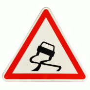 Panneau de danger A4 - Chaussée particulièrement glissante avec film rétro-réfléchissant Panneau de danger A4 - Chaussée particulièrement glissante avec film rétro-réfléchissant