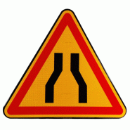 Panneau de danger chaussée rétrécie AK3 Panneau de danger chaussée rétrécie AK3