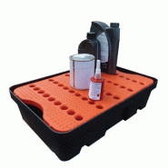 Plateau de rétention 30 litres en PE avec caillebotis amovible PE - CEMO - 8719 Plateau de rétention 30 litres en PE avec caillebotis amovible PE - CEMO - 8719
