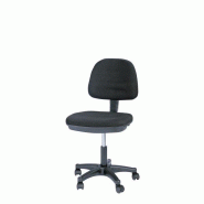 Siège dactylo noir sans accoudoir - 48,5x53x44,5cm - Dossier et assise réglables en hauteur