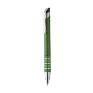 Stylo à bille - plastique avec grip aluminium et clip métal - encre bleue - couleur vert Stylo à bille - plastique avec grip aluminium et clip métal - encre bleue - couleur vert
