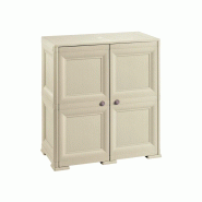 Tontarelli - Armoire multi-usages avec 4 compartiments et 4 portes, Gris - beige plastique polypropylène IN7452 Tontarelli - Armoire multi-usages avec 4 compartiments et 4 portes, Gris - beige plastique polypropylène IN7452