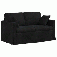 VidaXL Canapé Noir 138 x 78 x 80 cm Velours Modèle Atlas Work Élite - 42024419