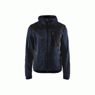 BLAKLADER Veste de travail tricotée à capuche 4930 Marine foncé/Noir L - L 7330509658499