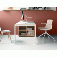 Bureau droit professionnel Agile - individuel avec rangements ouverts inclus - dimensions 120/140/160/180/200 x 80 cm Bureau droit professionnel Agile - individuel avec rangements ouverts inclus - dimensions 120/140/160/180/200 x 80 cm