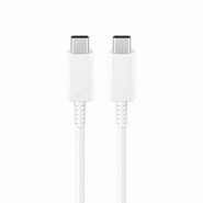 Câble de charge USB-C vers USB-C Samsung DX510 original 1,8 m - blanc - EP-DX510JWEGEU - blanc multi-matériau EP-DX510JWEGEU