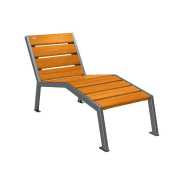 Chaise longue bois et acier silaos® ref : 209640.Gpro.Chec
