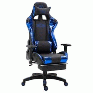 CLP Fauteuil de bureau Turbo XL en similicuir Noir / Bleu/Similicuir (métallique) - bleu polyester 310499 CLP Fauteuil de bureau Turbo XL en similicuir Noir / Bleu/Similicuir (métallique) - bleu polyester 310499
