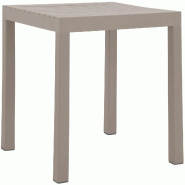 CLP Table de jardin Kato Plastique HBT: 75x73x73 cm Taupe - gris 327959