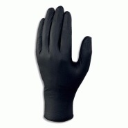 Delta plus boîte 100 gants jetables noirs en nitrile non poudrés taille 6/7