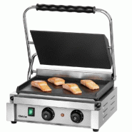 Grill contact professionnel Panini-T 1G - Plaques lisses en fonte avec minuterie
