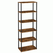 Helloshop26 - Bibliothèque étagère à 5 niveaux assemblage ultra-rapide sans outils étagère de rangement 238 x 38 x 139 cm pour salon 12_0004244