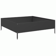 Helloshop26 - Jardinière bac lit surélevé plantes fleurs terrasse jardin de jardin 100 x 100 x 33,5 cm acier noir 02_0039282 - 3000218636746 Helloshop26 - Jardinière bac lit surélevé plantes fleurs terrasse jardin de jardin 100 x 100 x 33,5 cm acier noir 02_0039282 - 3000218636746