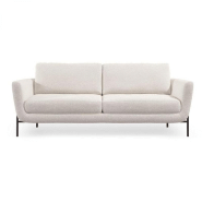 HUDSON OLTA CANAPÉ DESING BLANC CASSÉ BEIGE AVEC PIÈTEMENT EN ACIER - LARGE