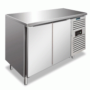 KLIMAITALIA Table de congélation inox 2 portes ventilées. Dégivrage auto. Temp. -22°C/-18°C. Dim. LxLxH 136x60x86 cm. SNACK2100BTF - 4589