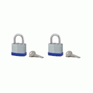 Lot de 2 cadenas SLICE, 40mm, s'entrouvrant, 4 clés - THIRARD - gris 3150262900451 Lot de 2 cadenas SLICE, 40mm, s'entrouvrant, 4 clés - THIRARD - gris 3150262900451