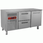 Pack table de travail frigorifique : dessertes 2 portes avec 2 tiro... - PBMIV15/R2_BC1/2-TP