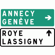 Panneau directionnel D43b - Présignalisation pour carrefours - WP Signalisation - gamme Innov recyclable et éco-responsable Panneau directionnel D43b - Présignalisation pour carrefours - WP Signalisation - gamme Innov recyclable et éco-responsable