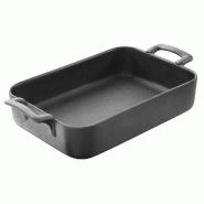 Plat rectangulaire individuel porcelaine noir effet fonte 19X12,5cm Revol par 3_0