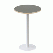 RestooTab - Mange-debout Rome blanc Ø60cm verde comodoro fenix chants couleur bois - vert Bois manufacturé TB-ROMFF1-R60M-VER.CO-BOI