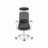 Fauteuil ergonomique Sofi - appui-tête et structure aluminium - mécanisme synchrone, accoudoirs et soutien lombaire réglables Fauteuil ergonomique Sofi - appui-tête et structure aluminium - mécanisme synchrone, accoudoirs et soutien lombaire réglables