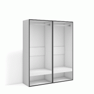 SKRAUT HOME Armoire Vestiaire ouvert, 120x145x35 cm, Chambre à coucher, pièce, Vêtement, Dressing, Blanc - blanc Bois manufacturé 438_3