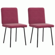 VidaXL Chaises à Manger Lot De 2 Rouge Bordeaux Velours - rouge 4101138 VidaXL Chaises à Manger Lot De 2 Rouge Bordeaux Velours - rouge 4101138