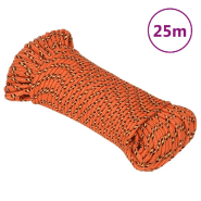 Vidaxl corde de bateau orange 5 mm 25 m polypropylène 152650