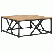 VidaXL Table basse Chêne artisanal 70 x 70 x 30 cm Bois d'ingénierie Modèle Helios Ligne - 882773
