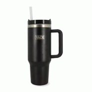 Yack - Gobelet Yack 1.2l En Acier Inoxydable Noir Avec Couvercle Et Paille - 3256391030820 Yack - Gobelet Yack 1.2l En Acier Inoxydable Noir Avec Couvercle Et Paille - 3256391030820
