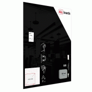 ALLboards Tableau Noir en Verre 100x80 cm - noir TS100x80BK