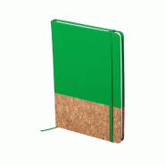Bloc-notes vert en liège naturel avec simili cuir - 8412536822025