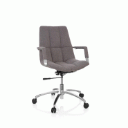 Chaise de bureau / siege pivotant SARANTO tissu gris foncé hjh OFFICE - gris polyester 670911