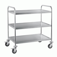 Chariot de débarrassage inox 3 niveaux | Craven - P479