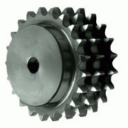 CMW - Pignon pré-alésé en acier - triple denture 12B3 - 12 dents - pas 19,05 mm - alésage 20 mm_0