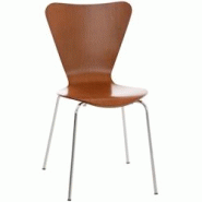 Décoshop26 - Chaise de cuisine salle à manger x1 empilable dossier triangle en bois marron et métal chromé 10_0003331 - marron 3000251526493 Décoshop26 - Chaise de cuisine salle à manger x1 empilable dossier triangle en bois marron et métal chromé 10_0003331 - marron 3000251526493