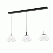 Fabas Luce Suspension Led Deva 42 W À Température De Couleur Variable, Structure En Métal Et Verre Borosilicate Transparent, Ip20 - Collection Deva