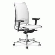 Fauteuil ergonomique design Flash - mécanique synchrone et soutien lombaire - assise et dossier en résille sur structure chromée Fauteuil ergonomique design Flash - mécanique synchrone et soutien lombaire - assise et dossier en résille sur structure chromée