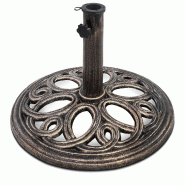Helloshop26 - Base de parasol 45 cm diamètre 32 cm hauteur adaptable et stable design élégant en fonte bronze 20_0020538 - 3000233544507