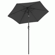 Helloshop26 - Parasol de jardin 2 m ombrelle protection UPF 50+ mât et baleines en métal inclinable socle non inclus pour jardin 12_0001776 - 300012